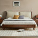 Double Bed Walnut Small Luxury Style 180cm Soft Mattress Double Bed Walnut Small Luxury Style 180cm Soft Mattress