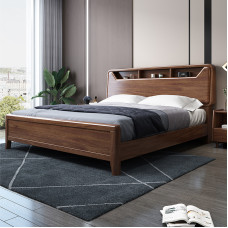 Huotuomu Double Bed Full Solid Wood Modern Luxury Minimalist Storage Bedroom Huotuomu Double Bed Full Solid Wood Modern Luxury Minimalist Storage Bedroom