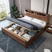 Huotuomu Double Bed Full Solid Wood Modern Luxury Minimalist Storage Bedroom Huotuomu Double Bed Full Solid Wood Modern Luxury Minimalist Storage Bedroom