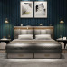 Scandinavian Luxury Modern Minimalist Solid Wood Bed Storage Single Double Bedroom