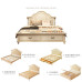 White Solid Wood Double Bed Master Bedroom Korean Style Wedding Bed High Box Modern Minimalist Princess Bed White Solid Wood Double Bed Master Bedroom Korean Style Wedding Bed High Box Modern Minimalist Princess Bed