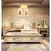 White Solid Wood Double Bed Master Bedroom Korean Style Wedding Bed High Box Modern Minimalist Princess Bed White Solid Wood Double Bed Master Bedroom Korean Style Wedding Bed High Box Modern Minimalist Princess Bed