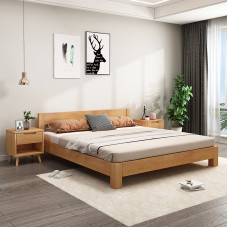 Doublesize Solid Wood Bed Frame Simple Modern Unbacked Floorbed Japanese Tatami Bed