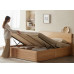 Modern Double Bed Oak Storage Bed for Scandinavian Style Bedroom