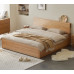 Modern Double Bed Oak Storage Bed for Scandinavian Style Bedroom