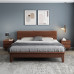 Scandinavian Solid Wood Modern Simple Double Bed Economic Master Bedroom Apartment Inn Bed Furniture