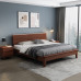 Scandinavian Solid Wood Modern Simple Double Bed Economic Master Bedroom Apartment Inn Bed Furniture