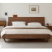 Double Floating Bed Simple Black Walnut Bedroom Furniture Nordic Style Double Floating Bed Simple Black Walnut Bedroom Furniture Nordic Style