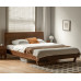 Double Floating Bed Simple Black Walnut Bedroom Furniture Nordic Style Double Floating Bed Simple Black Walnut Bedroom Furniture Nordic Style