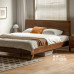 Double Floating Bed Simple Black Walnut Bedroom Furniture Nordic Style Double Floating Bed Simple Black Walnut Bedroom Furniture Nordic Style
