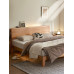 Modern Oak Double Bed for Master Bedroom