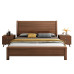 Modern Minimalist Walnut Wood Bed Double Storage High Box Bed Modern Minimalist Walnut Wood Bed Double Storage High Box Bed