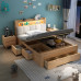 Modern Simple Wooden Bed with Pressure Drawer Storage for Children and Single Person Modern Simple Wooden Bed with Pressure Drawer Storage for Children and Single Person