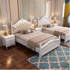 Modern Luxury Single Bed Double White Modern Luxury Single Bed Double White