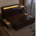 Golden Teak Solid Wood Bed for Small Home Golden Teak Solid Wood Bed for Small Home
