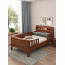 Solid Wood Elderly Bed with Handrail