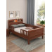 Solid Wood Elderly Bed with Handrail