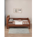 Solid Wood Elderly Bed with Handrail