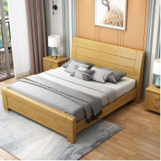 Chinese Solid Wood Bed 180cm King 150cm Double Economy Simple Modern Furniture Master Bedroom Storage Chinese Solid Wood Bed 180cm King 150cm Double Economy Simple Modern Furniture Master Bedroom Storage