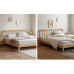 European Beech Solid Wood Bed Modern Minimalist Single Bed Nordic Bedroom Furniture Raw Wood Color Double Bed European Beech Solid Wood Bed Modern Minimalist Single Bed Nordic Bedroom Furniture Raw Wood Color Double Bed