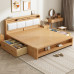 Nordic Solid Wood Double Bed Chinese Style Simple Economical 15cm High Storage Bed Nordic Solid Wood Double Bed Chinese Style Simple Economical 15cm High Storage Bed