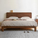 Full Wood Double Bed Black Walnut American Simple Wax Oil Bedroom Furniture Full Wood Double Bed Black Walnut American Simple Wax Oil Bedroom Furniture