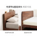 Full Wood Double Bed Black Walnut American Simple Wax Oil Bedroom Furniture Full Wood Double Bed Black Walnut American Simple Wax Oil Bedroom Furniture