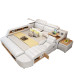 Modern Massage Leather Bed Double Bed with Storage for Couples
