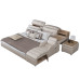 Modern Massage Leather Bed Double Bed with Storage for Couples