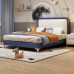 Child Bed Princess Bed Luxury Male Female Bed Modern Minimalist Dreamy Girl Bed Real Leather Bed