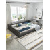 Family Bed Cozy Cot Tatami Bed Leather Bed Double Bed Super King Bed Master Bed Modern Minimalist