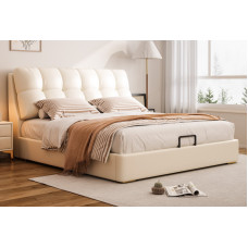Modern Minimalist Leather Bed Double Bed Wedding Bed Master Bedroom New Soft Package Luxury Solid Wood Rib Frame Bed Modern Minimalist Leather Bed Double Bed Wedding Bed Master Bedroom New Soft Package Luxury Solid Wood Rib Frame Bed
