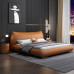 Italian Minimalism Leather New Wedding Bed Highend Master Bed Double Bed Luxurious Modern Simplicity Solid Wood Bed