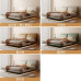 Luxury Modern Minimalist Leather Bedmaster Bed Suspended Steel Frame Solid Wood Leather Double Bed