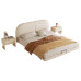 Luxurious Modern Simple Bedroom Double Bed Storage Lamp Wooden Bed