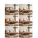 Floating Bed Italian Styled Minimalist Leather Bedroom Double Bed Modern Simplistic Wooden Wedding Bed