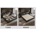 Modern Simple Wedding Bed Italian Style Minimal Top Layer Leather Master Bedroom Genuine Leather Double Bed