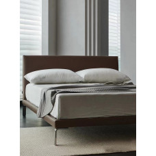 Italian Minimalist Genuine Leather Bedroom Double UltraThin Headboard Luxury Modern Designer Customized Leather Bed Furniture Italian Minimalist Genuine Leather Bedroom Double UltraThin Headboard Luxury Modern Designer Customized Leather Bed Furniture