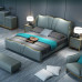 Modern Scandinavian Luxury Leather Bed Master Bedroom Leather Art Bed Double Bed Italian Wedding Bed