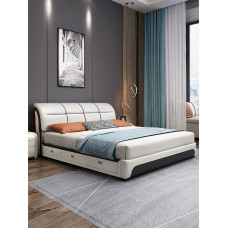 Modern Minimalist 2m Double Bed Leather Storage Soft Bed Modern Minimalist 2m Double Bed Leather Storage Soft Bed