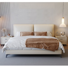 Italian Luxury Double Bed Leather Bed Small Master Bedroom Marriage Bed Storage Soft Bed Italian Luxury Double Bed Leather Bed Small Master Bedroom Marriage Bed Storage Soft Bed
