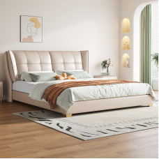 Modern Leather Bed Double Bed Master Bedroom Luxury Nordic Bed Modern Leather Bed Double Bed Master Bedroom Luxury Nordic Bed