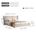 Modern Leather Bed Double Bed Master Bedroom Luxury Nordic Bed Modern Leather Bed Double Bed Master Bedroom Luxury Nordic Bed