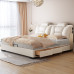 Leather Bed Luxury Contemporary Minimalist Double Bed Bedroom Master Bed Solid Wood Leather Upholstered Bed Marriage Bed