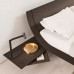 Italian Minimalist Designer Arc HighEnd Solid Wood Floating Bed Villa Platform Bed