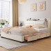 Modern Minimalist Luxury Cream Bed MultiFunction Storage Fabric Bed for Master Bedroom Modern Minimalist Luxury Cream Bed MultiFunction Storage Fabric Bed for Master Bedroom