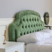 Scandinavian Luxe Fabric Bed Vintage Ruffles Silk Velvet Princess Wedding Buttoned Bed Scandinavian Luxe Fabric Bed Vintage Ruffles Silk Velvet Princess Wedding Buttoned Bed