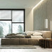 Scandinavian Luxury Tatami Floor Master Bed Sofa Cloth Art Bed Double Bed Minimalist Modern Simple Low Bed Wedding Bed