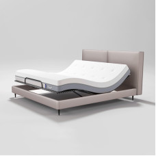 Multi Function Zero Gravity Electric Lift Fabric Upholstered Double Bed