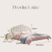 Modern Minimalist Creamy Fabric Styled Bed for Female Bedroom Technology Fleece Twin Bed Modern Minimalist Creamy Fabric Styled Bed for Female Bedroom Technology Fleece Twin Bed